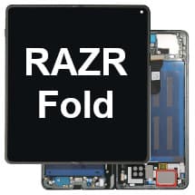 Inner OLED & Frame Assembly for Motorola RAZR Fold (Blackened Blue) [Genuine OEM]