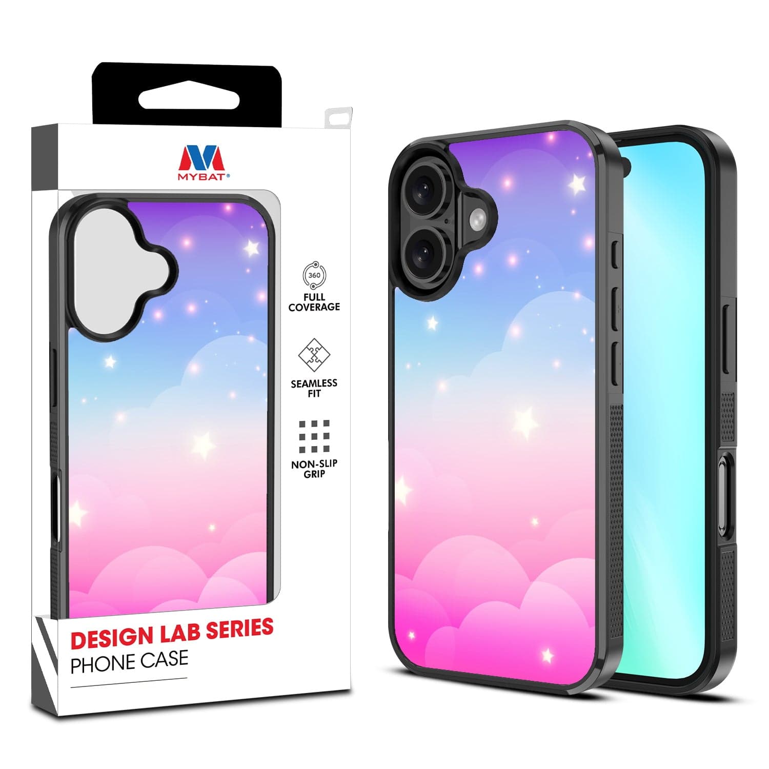 MYBAT Design Lab Case for Apple iPhone 16 Plus (Clouds & Stars)