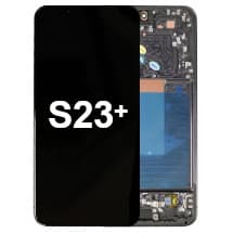 OLED & Frame Assembly for Samsung Galaxy S23+ (Phantom Black) [Full-Size Aftermarket]