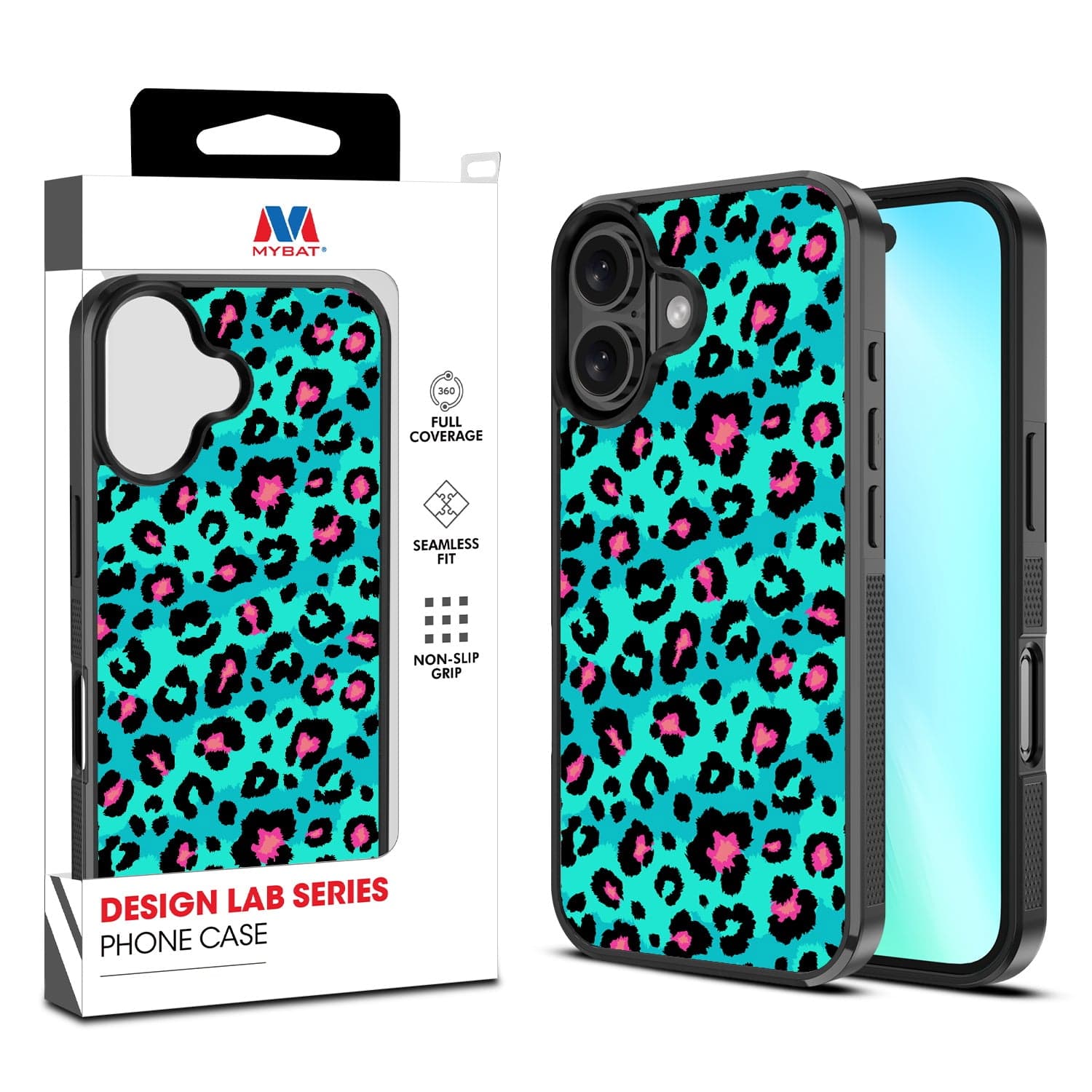 MYBAT Design Lab Case for Apple iPhone 16 (Multicolor Leopard)