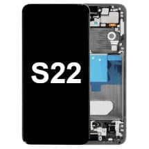 OLED & Frame Assembly for Samsung Galaxy S22 (Phantom Black) [OEM Service Pack]