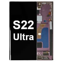 OLED & Frame Assembly for Samsung Galaxy S22 Ultra (Burgundy) [Aftermarket]