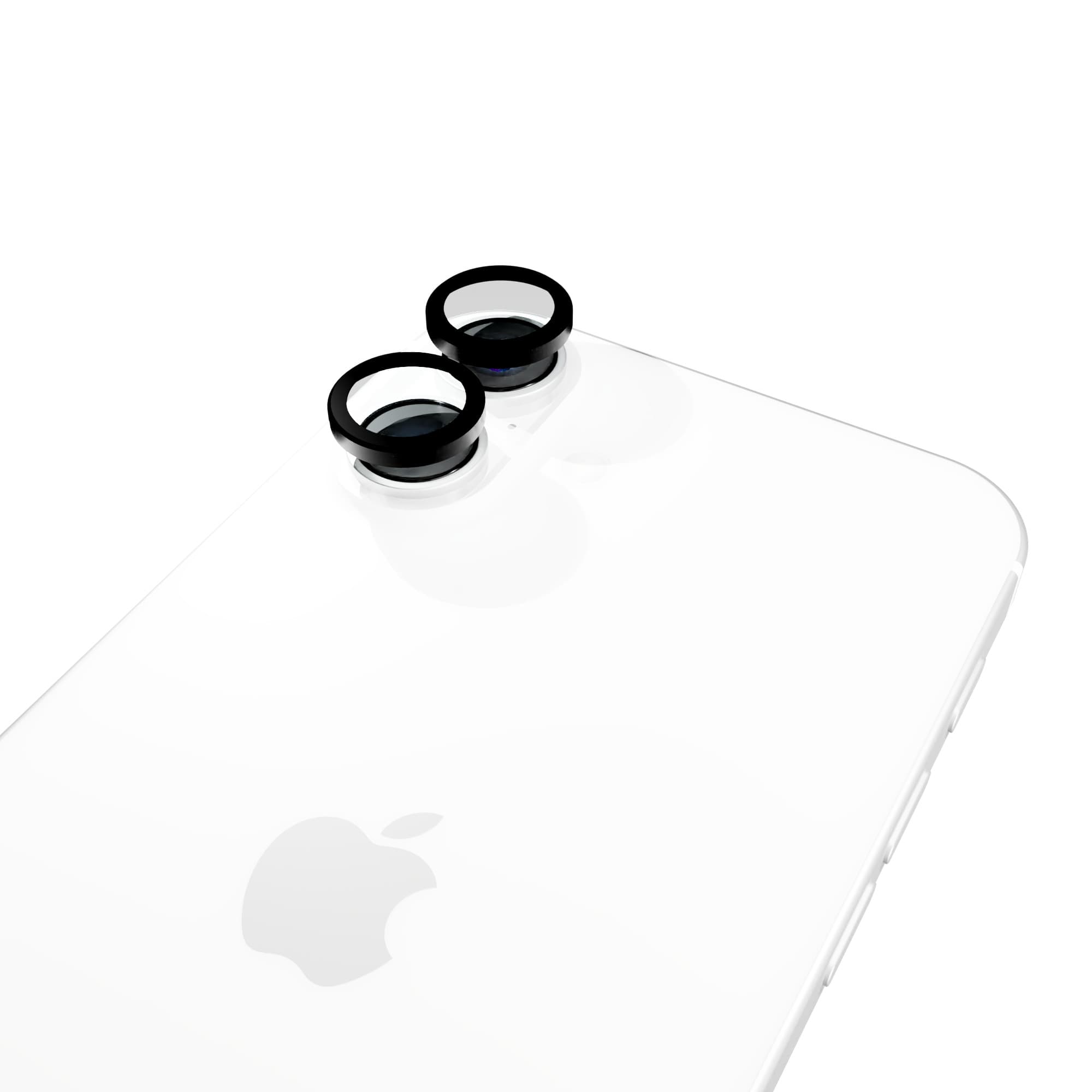 Cellhelmet Tempered Glass Individual Camera Lens Protector for Apple iPhone 16, 16 Plus, & 17 ( Black)