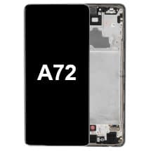 OLED & Frame Assembly for Samsung Galaxy A72 (Awesome Black) [Premium]