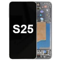 OLED & Frame Assembly for Samsung Galaxy S25 (Silver Shadow) [Full-Size Aftermarket]