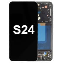 OLED & Frame Assembly for Samsung Galaxy S24 (Onyx Black) [Full-Size Aftermarket]