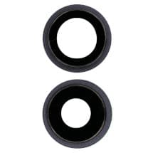 Sapphire Glass Camera Lens & Bezel Set for Apple iPhone 12 & 12 Mini (Black) [Premium]