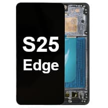 OLED & Frame Assembly for Samsung Galaxy S25 Edge (Titanium Jetblack) [Aftermarket]