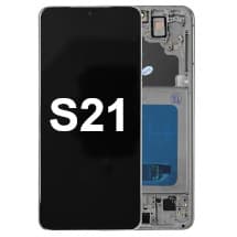 OLED & Frame Assembly for Samsung Galaxy S21 (5G, Phantom White) [Aftermarket]