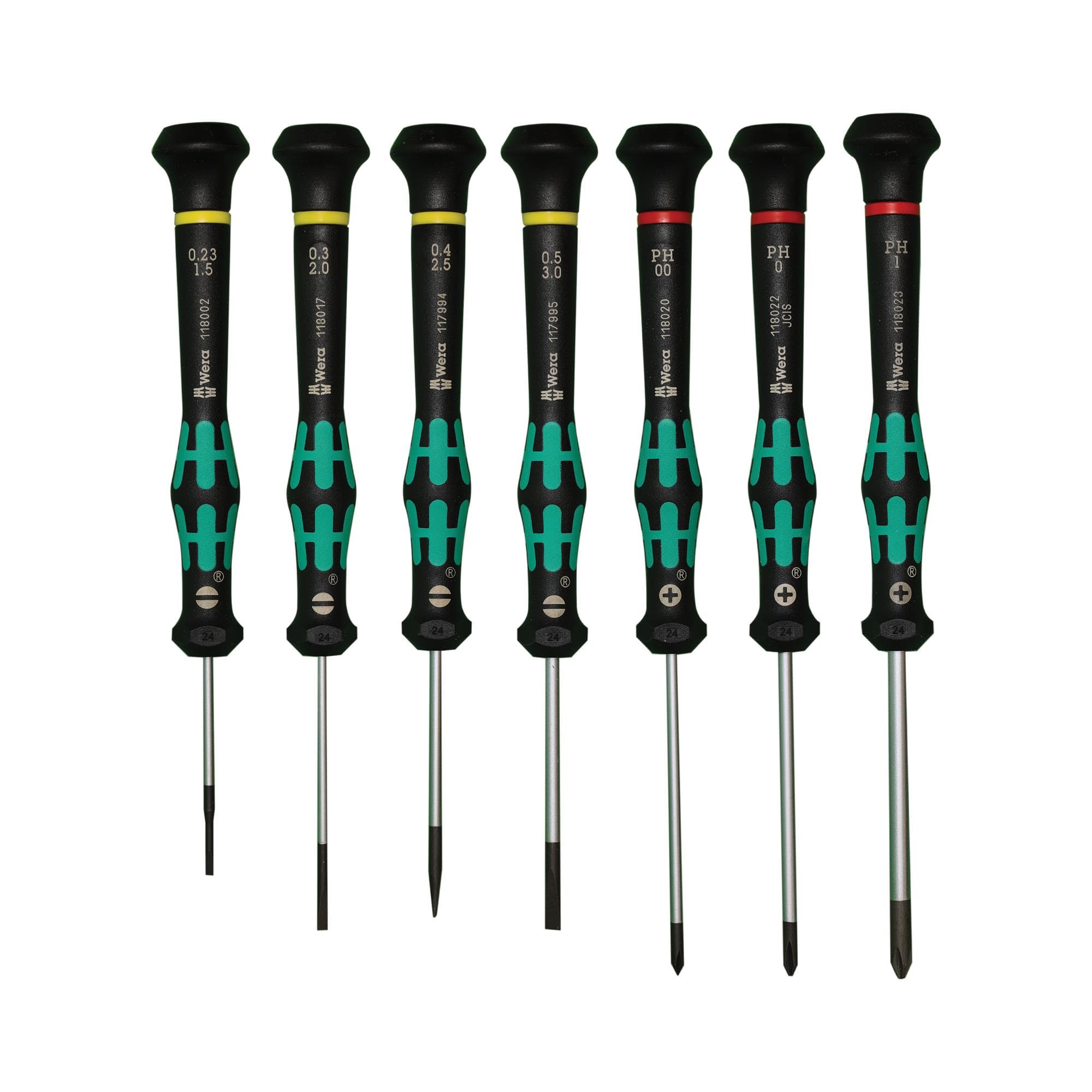 Wera 2035 & 2050 Micro Phillips & Flat Head Screwdriver Set