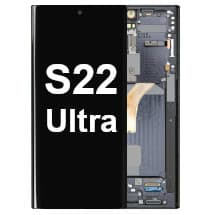OLED & Frame Assembly for Samsung Galaxy S22 Ultra (Graphite, Sky Blue, & Red) [OEM Service Pack]