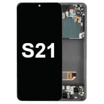 OLED & Frame Assembly for Samsung Galaxy S21 (5G, Phantom Gray) [OEM Service Pack]