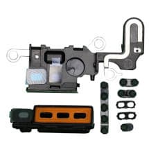Speaker & Microphone Bracket & Mesh Set for Apple iPhone 15 Plus (Black) (10 Pack)