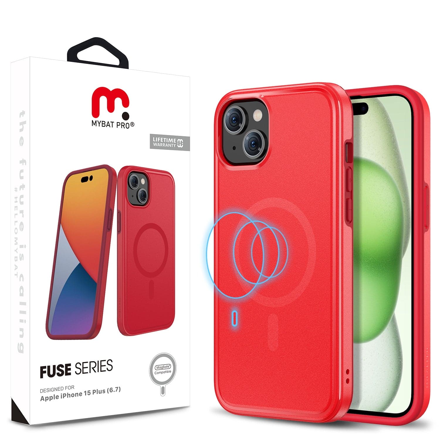 MYBAT Pro Fuse Case for Apple iPhone 15 Plus (Red)