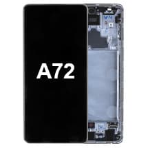 OLED & Frame Assembly for Samsung Galaxy A72 (Awesome White) [OEM Service Pack]