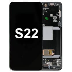 OLED & Frame Assembly for Samsung Galaxy S22 (Graphite) [OEM Service Pack]