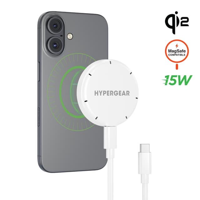HyperGear 15W Magnetic Qi2 Fast Wireless Charger