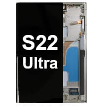 OLED & Frame Assembly for Samsung Galaxy S22 Ultra (Phantom White) [Full-Size Aftermarket]