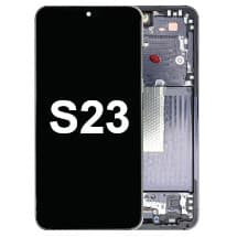 OLED & Frame Assembly for Samsung Galaxy S23 (Phantom Black) [OEM Service Pack]