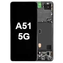 OLED & Frame Assembly for Samsung Galaxy A51 5G (Prism Cube Black) [Aftermarket]