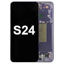OLED & Frame Assembly for Samsung Galaxy S24 (Cobalt Violet) [OEM Service Pack]