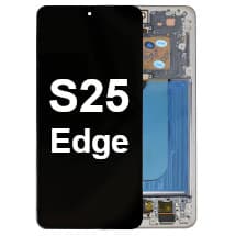 OLED & Frame Assembly for Samsung Galaxy S25 Edge (Titanium Silver) [Full-Size Aftermarket]