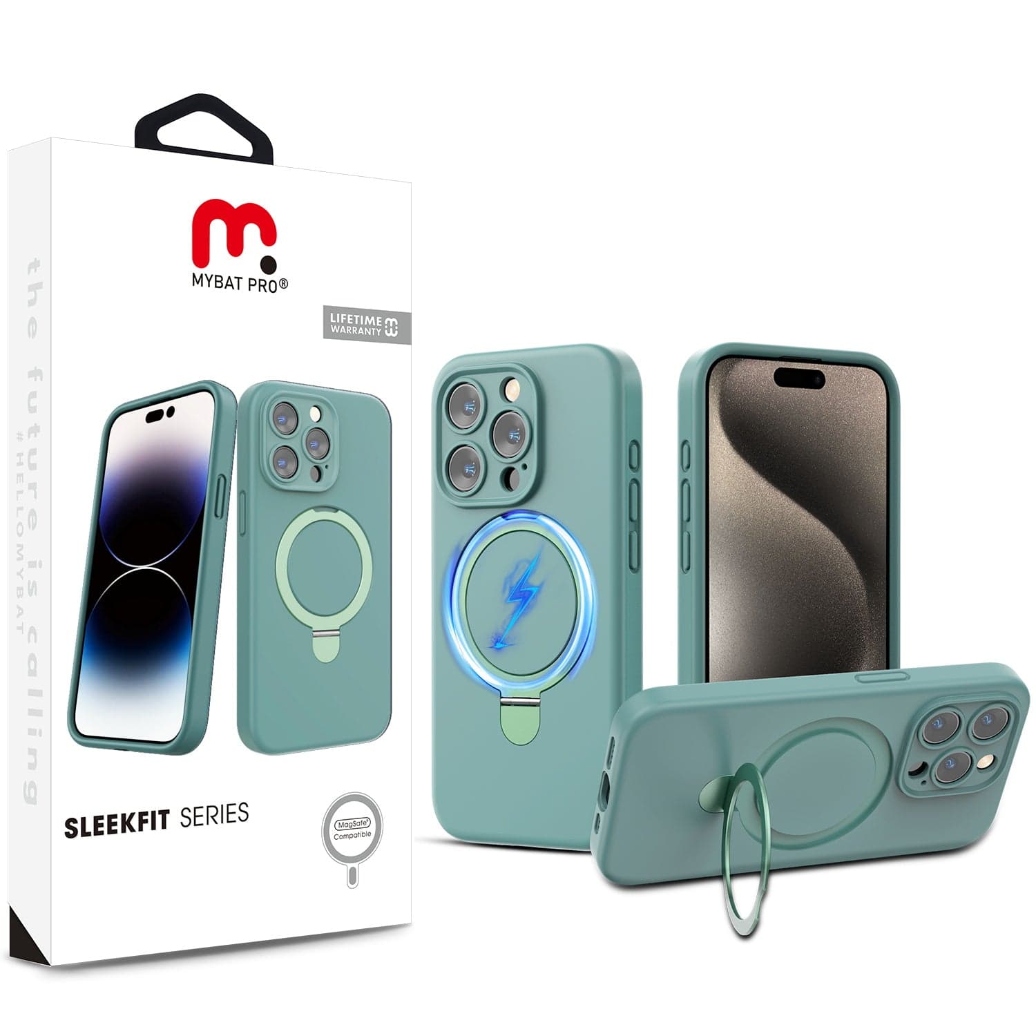 MYBAT Pro SleekFit Case for Apple iPhone 15 Pro (Green)