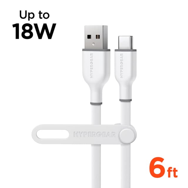 HyperGear 6ft Flexi Pro Charge USB C Cable (White)