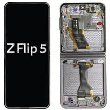 Inner OLED & Frame Assembly for Samsung Galaxy Z Flip5 (Lavender) [OEM Service Pack]