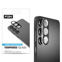 FDN Tempered Glass Camera Lens Protector for Samsung Galaxy S25+ (Black)