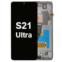 OLED & Frame Assembly for Samsung Galaxy S21 Ultra (Phantom Silver) [Premium]