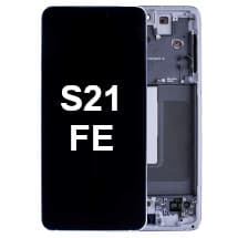 OLED & Frame Assembly for Samsung Galaxy S21 FE (White) [Premium]