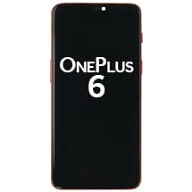 OLED & Frame Assembly for OnePlus 6 (Amber Red) [Premium]