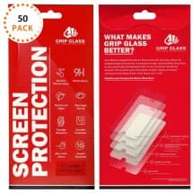 GRIP Tempered Glass Screen Protector for Apple iPhone 13 Pro Max & 14 Plus (50 Pack)