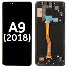 OLED & Frame Assembly for Samsung Galaxy A9 (2018) (Caviar Black) [Premium]