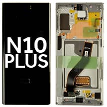 OLED & Frame Assembly for Samsung Galaxy Note 10+ (Aura White) [OEM Service Pack]