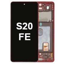 OLED & Frame Assembly for Samsung Galaxy S20 FE (Cloud Red) [Aftermarket]