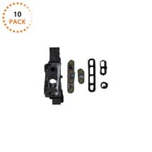 Speaker & Microphone Bracket & Mesh Set for Apple iPhone XS (Gold) (10 Pack)