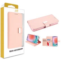 SYB Wallet Folio Case for Samsung Galaxy A15 & A15 5G (Rose Gold)