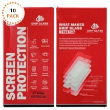 GRIP Tempered Glass Screen Protector for Apple iPhone 6, 6S, 7, 8, & SE (2020 & 2022) (10 Pack)