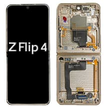 Inner OLED & Frame Assembly for Samsung Galaxy Z Flip4 (Gold) [OEM Service Pack]