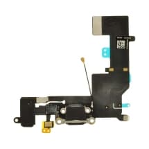 Charge Port & Headphone Jack Flex for Apple iPhone SE (Black) [Premium]