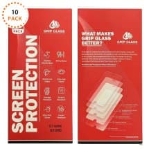 GRIP Tempered Glass Screen Protector for Apple iPhone 15 & 15 Pro (10 Pack)