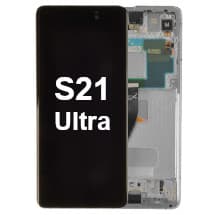 OLED & Frame Assembly for Samsung Galaxy S21 Ultra (Phantom Silver) [Aftermarket]