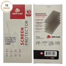 GRIP Flex Tempered Glass Screen Protector for Apple iPhone 15 Pro (10 Pack)