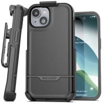 Encased Rebel Case for Apple iPhone 15 Plus (Black)