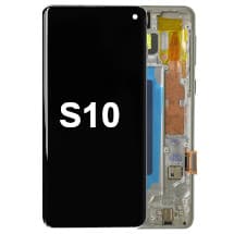 OLED & Frame Assembly for Samsung Galaxy S10 (Prism White) [Aftermarket]