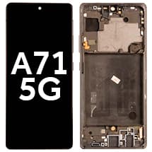 OLED & Frame Assembly for Samsung Galaxy A71 5G (Prism Cube Black) [Aftermarket]