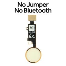 HX Universal Home Button for Apple iPhone 7 & 7 Plus (No Bluetooth or Jumper, White & Gold)
