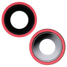 Glass Camera Lenses & Bezel Set for Apple iPhone 13 & 13 Mini (Red) [Aftermarket]